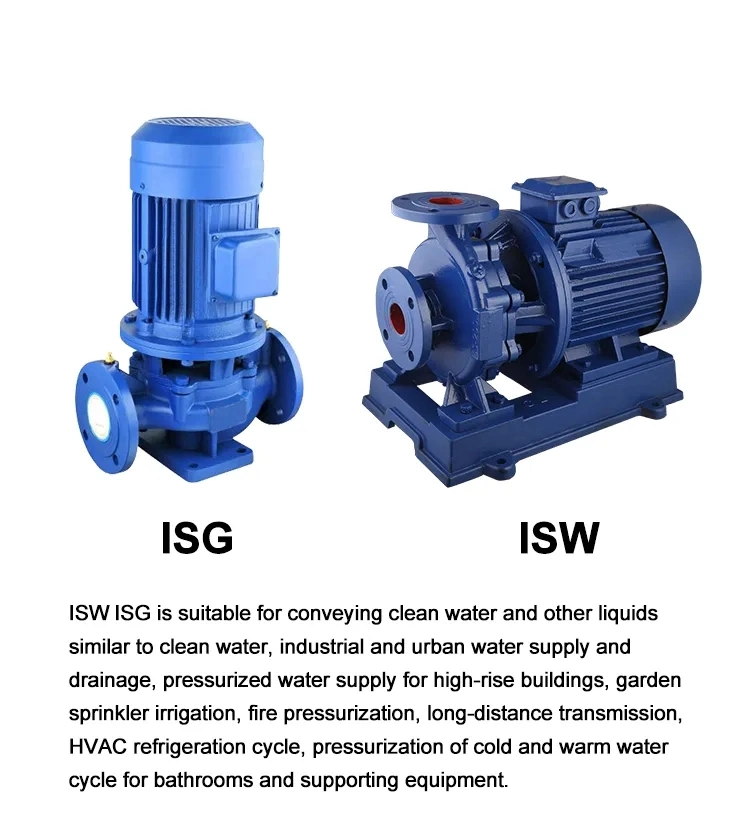 Isw Horizontal Inline Centrifugal Circulation Booster Pump Horizontal Inline Centrifugal Pump